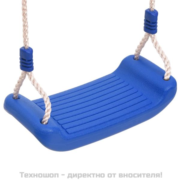 Детски люлки с въжета, 2 бр, сини, 37x15 см, полиетилен