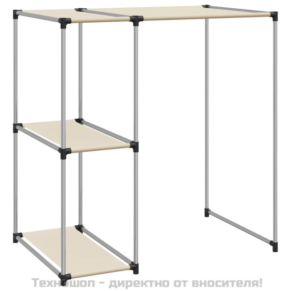 Стелаж за съхранение над пералня кремав 87x55x90,5 см желязо