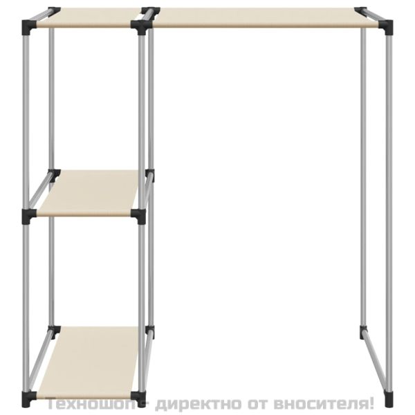 Стелаж за съхранение над пералня кремав 87x55x90,5 см желязо