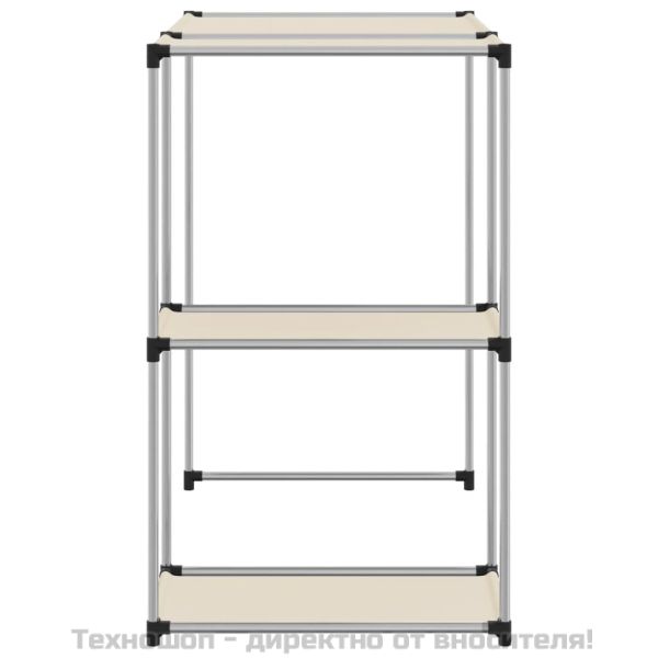 Стелаж за съхранение над пералня кремав 87x55x90,5 см желязо