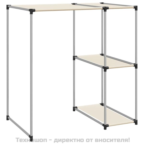 Стелаж за съхранение над пералня кремав 87x55x90,5 см желязо