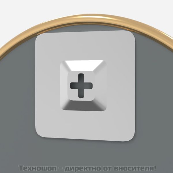 Стенно огледало злато Ø 60 см кръгло