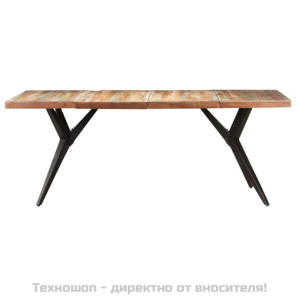 Трапезна маса, 200x90x76 см, регенерирано дърво масив