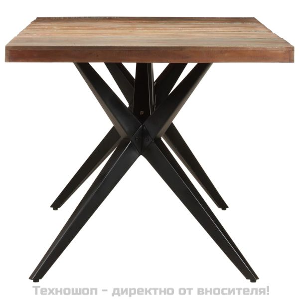 Трапезна маса, 200x90x76 см, регенерирано дърво масив