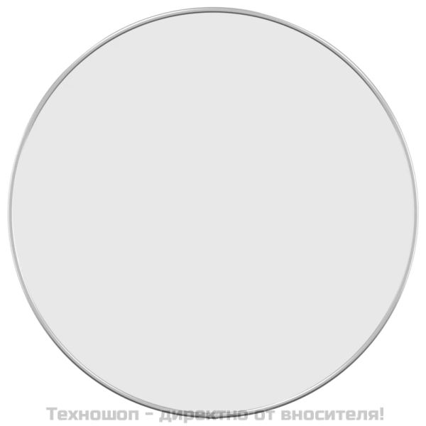 Стенно огледало сребро Ø 50 см кръгло