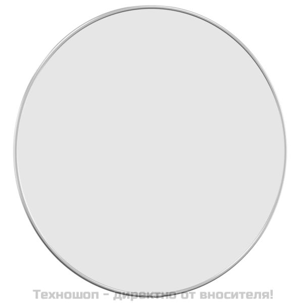 Стенно огледало сребро Ø 50 см кръгло