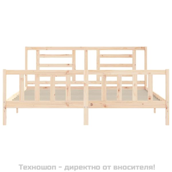 Рамка за легло без матрак 200x200 см масивна чамова дървесина