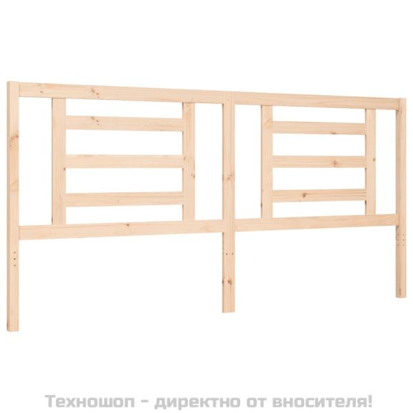 Рамка за легло без матрак 200x200 см масивна чамова дървесина