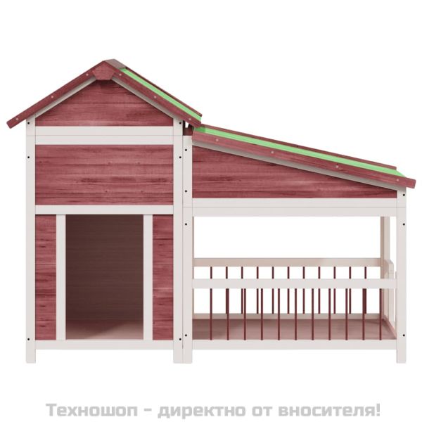 Кучешка колиба, мока, 143x60,5x109 см, бор масив