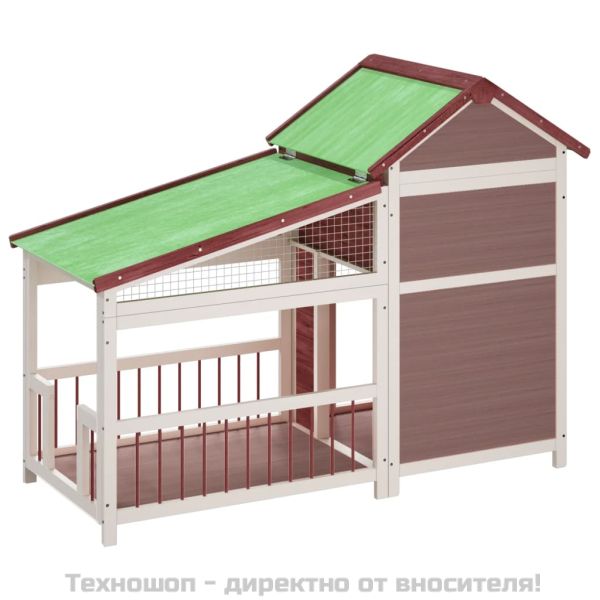 Кучешка колиба, мока, 143x60,5x109 см, бор масив