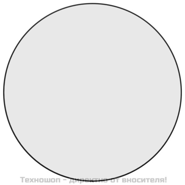 Стенно огледало черно Ø 60 см кръгло