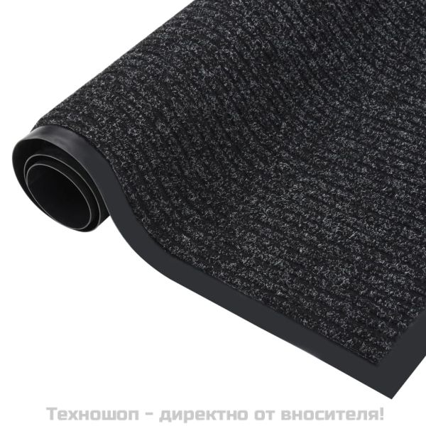 Изтривалка раирана, антрацит, 80х120 см