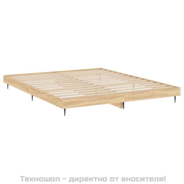 Рамка за легло без матрак сонома дъб 140x200 см инженерно дърво