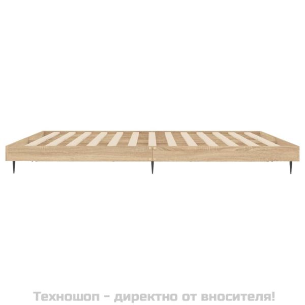 Рамка за легло без матрак сонома дъб 140x200 см инженерно дърво
