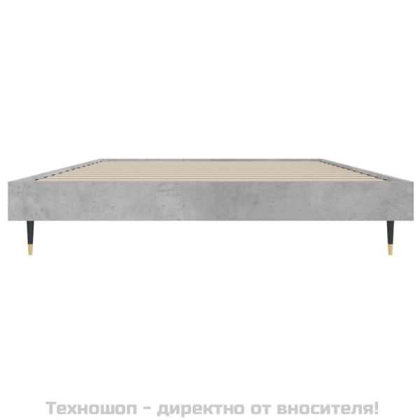 Рамка за легло, бетонно сиво, 100x200 см, инженерно дърво