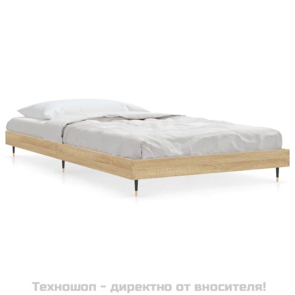 Рамка за легло без матрак сонома дъб 100x200 см инженерно дърво