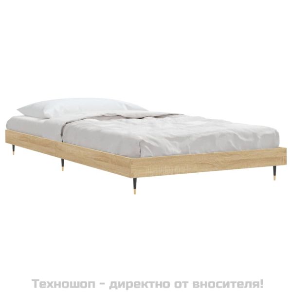 Рамка за легло без матрак сонома дъб 100x200 см инженерно дърво