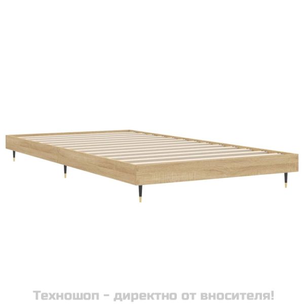 Рамка за легло без матрак сонома дъб 100x200 см инженерно дърво