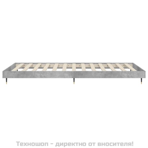 Рамка за легло, бетонно сиво, 90x200 см, инженерно дърво