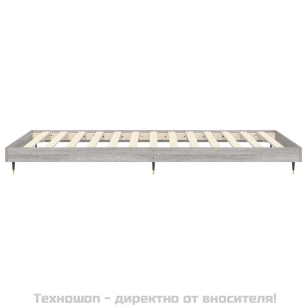 Рамка за легло, сив сонома, 90x200 см, инженерно дърво