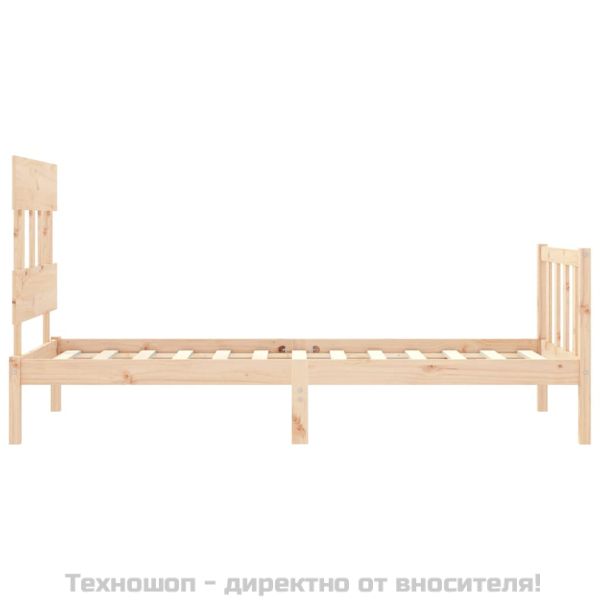 Рамка за легло с табла Single масивна дървесина