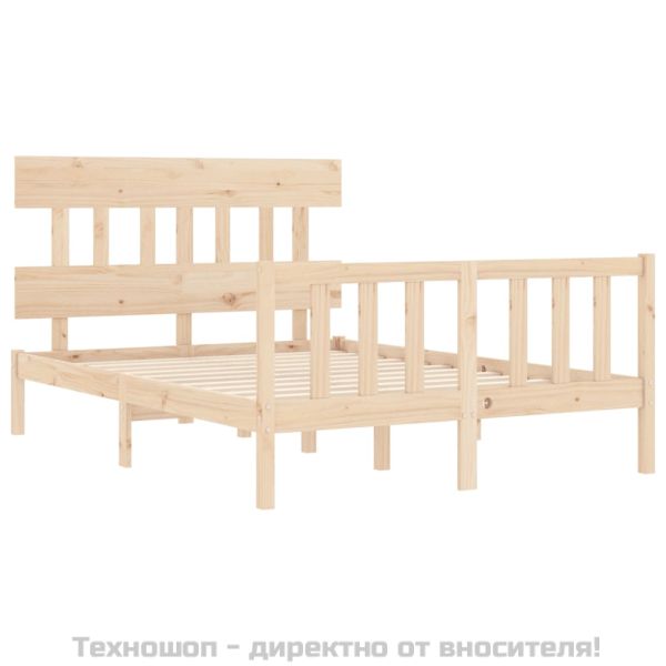 Рамка за легло без матрак, 120x200 см, масивна чамова дървесина