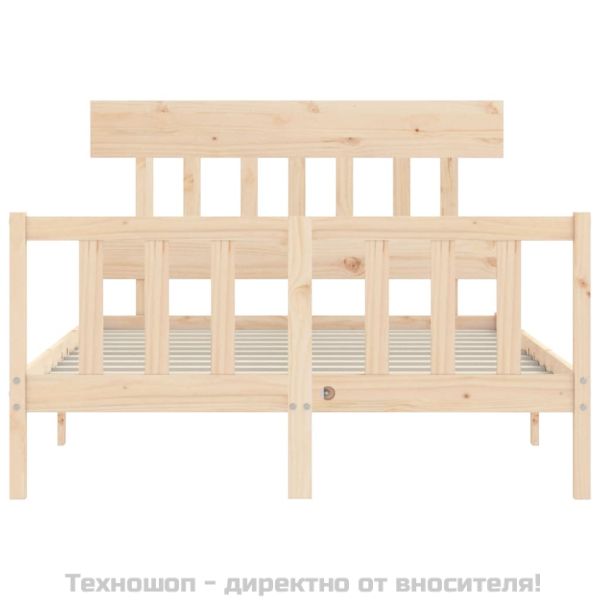Рамка за легло без матрак, 120x200 см, масивна чамова дървесина
