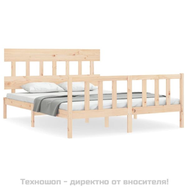 Рамка за легло с табла King Size масивно дърво