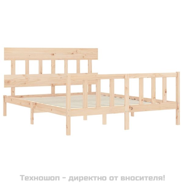 Рамка за легло с табла King Size масивно дърво