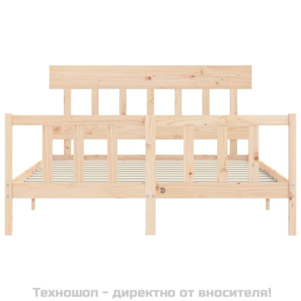 Рамка за легло с табла King Size масивно дърво