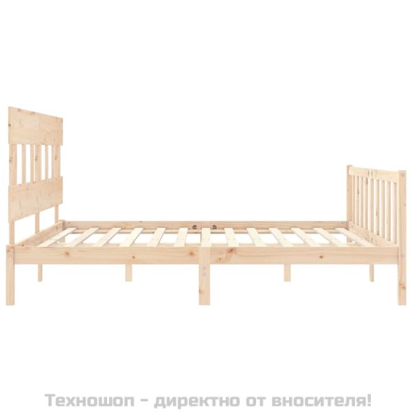 Рамка за легло с табла Super King Size дърво масив