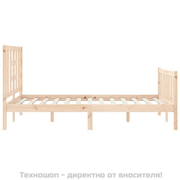 Рамка за легло с табла Small Double масивна дървесина