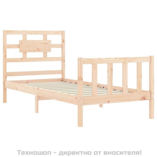 Рамка за легло с табла Single масивна дървесина