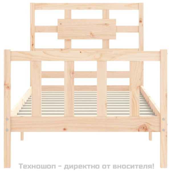 Рамка за легло с табла Single масивна дървесина