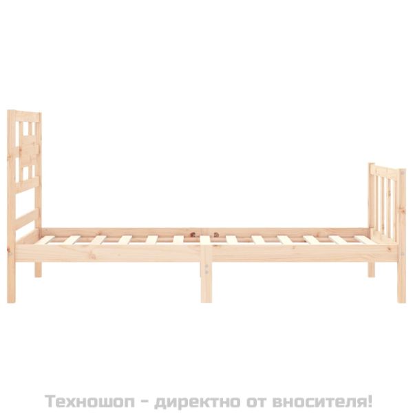 Рамка за легло с табла Single масивна дървесина