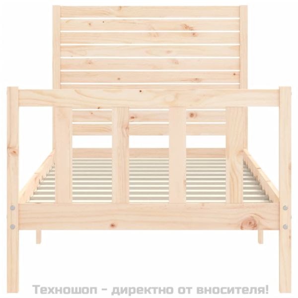 Рамка за легло с табла Single масивна дървесина