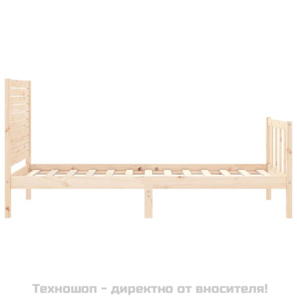 Рамка за легло с табла Single масивна дървесина