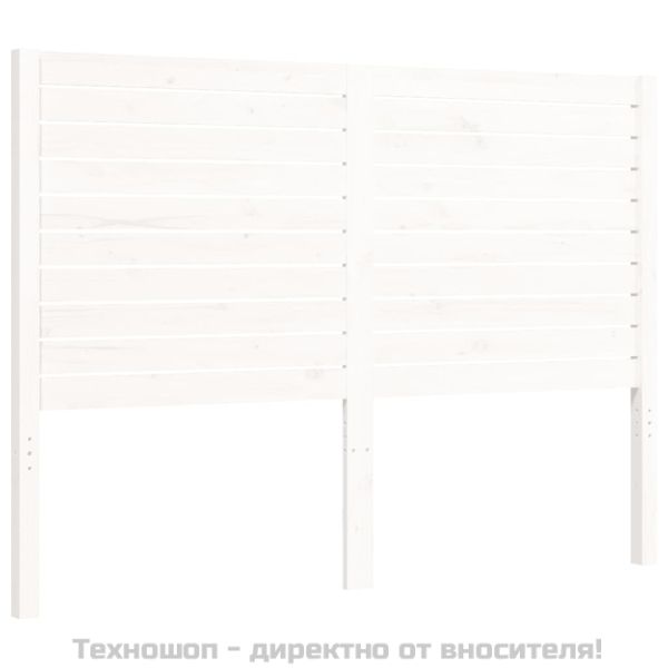 Рамка за легло с табла бяла Small Double масивна дървесина