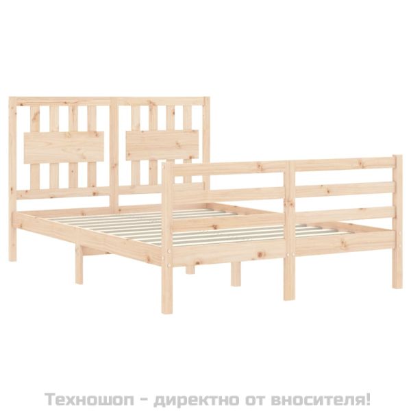 Рамка за легло с табла, 120х200 см, масивно дърво