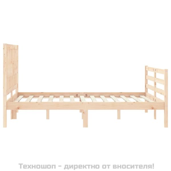 Рамка за легло с табла, 120х200 см, масивно дърво
