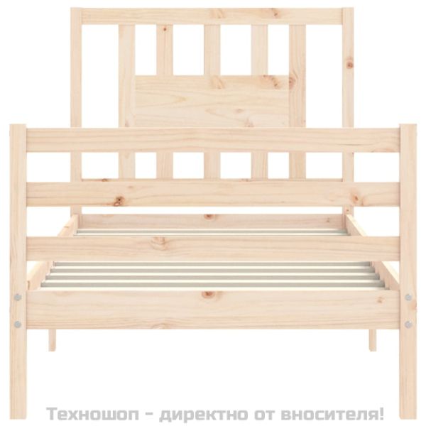Рамка за легло с табла, 100x200 см, масивно дърво