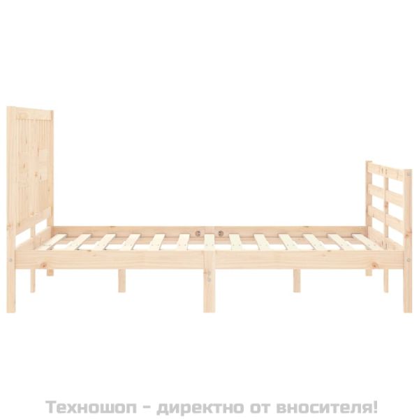 Рамка за легло с табла, 100x200 см, масивно дърво