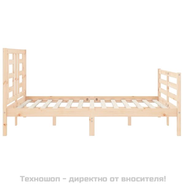 Рамка за легло с табла, 140х200 см, масивно дърво