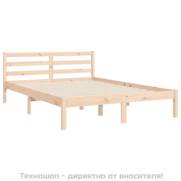 Рамка за легло с табла, 140х200 см, масивно дърво