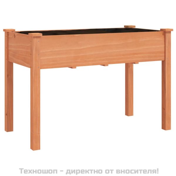 Саксия с вложка, кафява, 118x59x76 см масивна ела