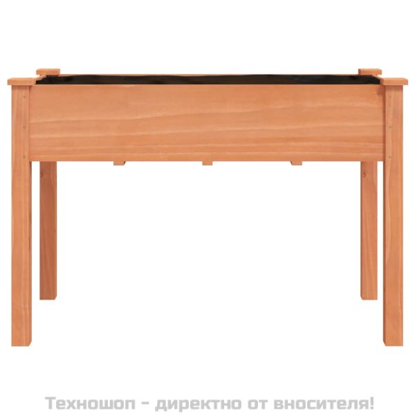 Саксия с вложка, кафява, 118x59x76 см масивна ела