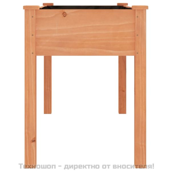 Саксия с вложка, кафява, 118x59x76 см масивна ела