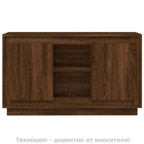 Сайдборд, кафяв дъб, 102x35x60 см, инженерно дърво