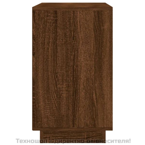 Сайдборд, кафяв дъб, 102x35x60 см, инженерно дърво