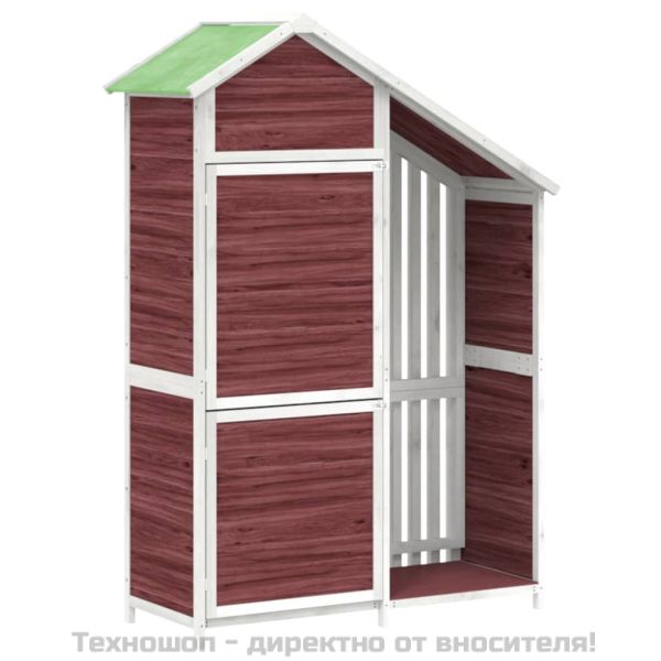 Градинска барака за инструменти мока 120x53,5x170 см бор масив